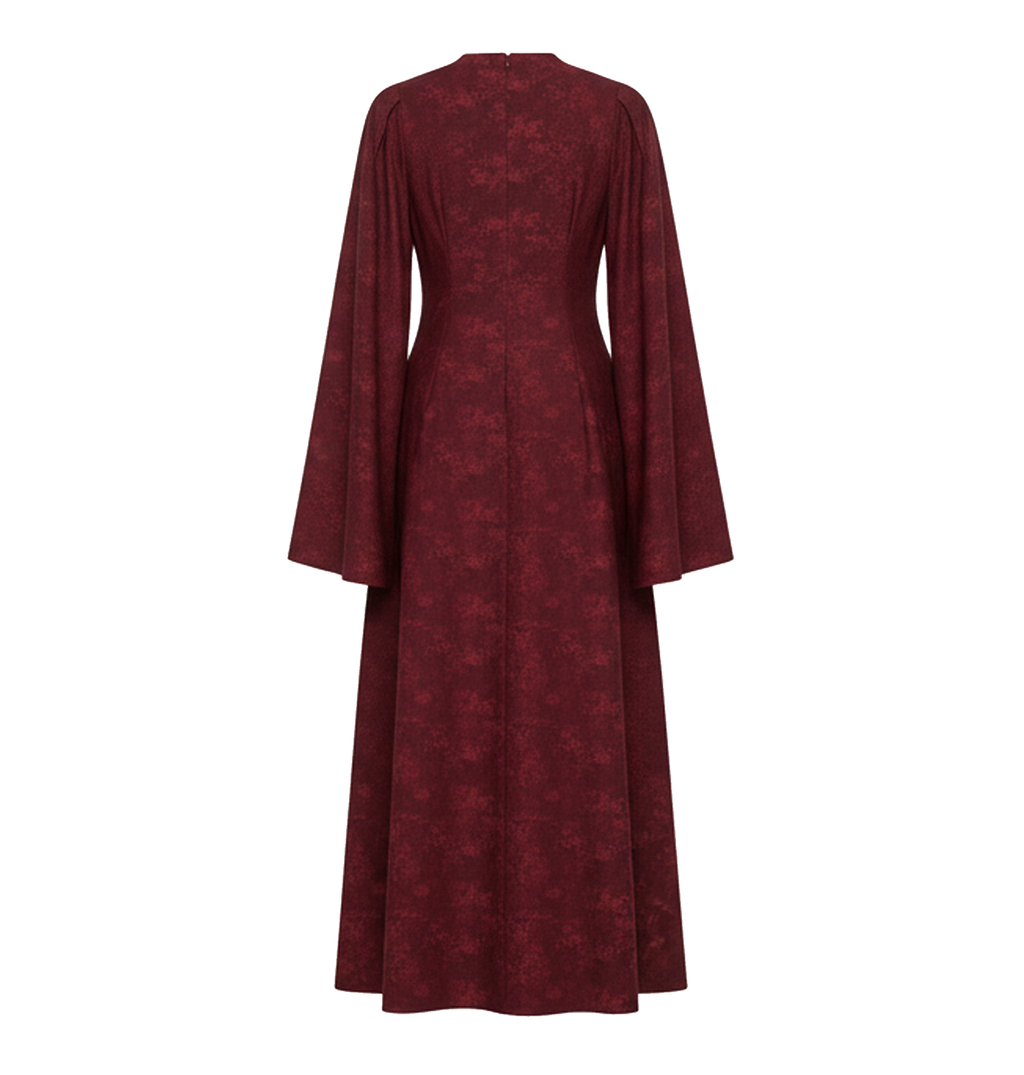 Waxed Cotton Long-Sleeve Dress