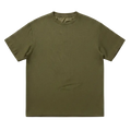 Olive green t-shirt on a white background