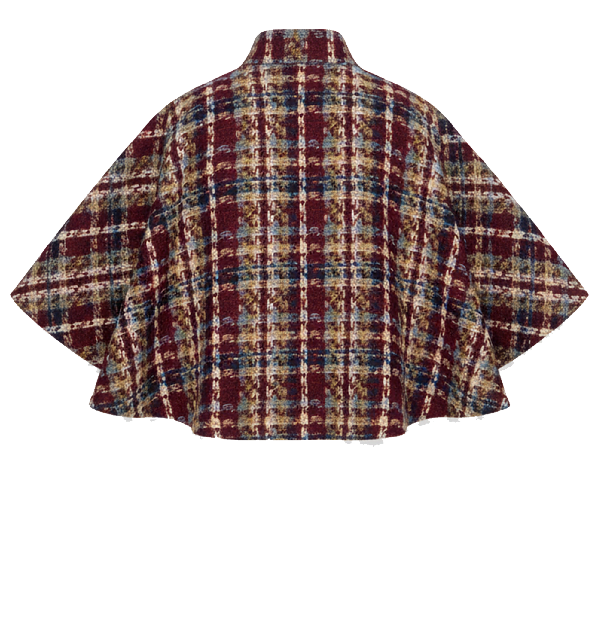 Autumn Plaid Wool Cape