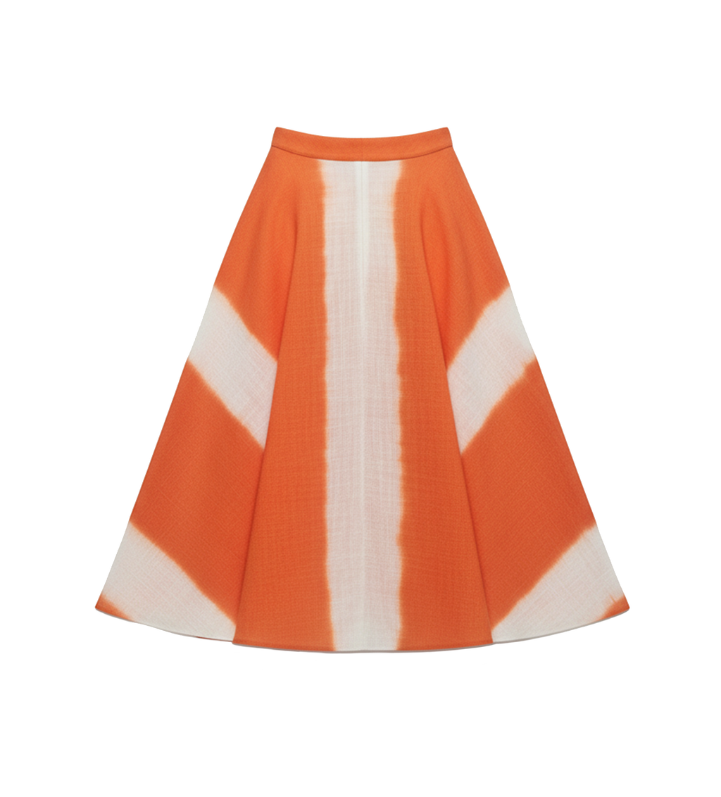Hand-Dyed Linen A-Line Skirt